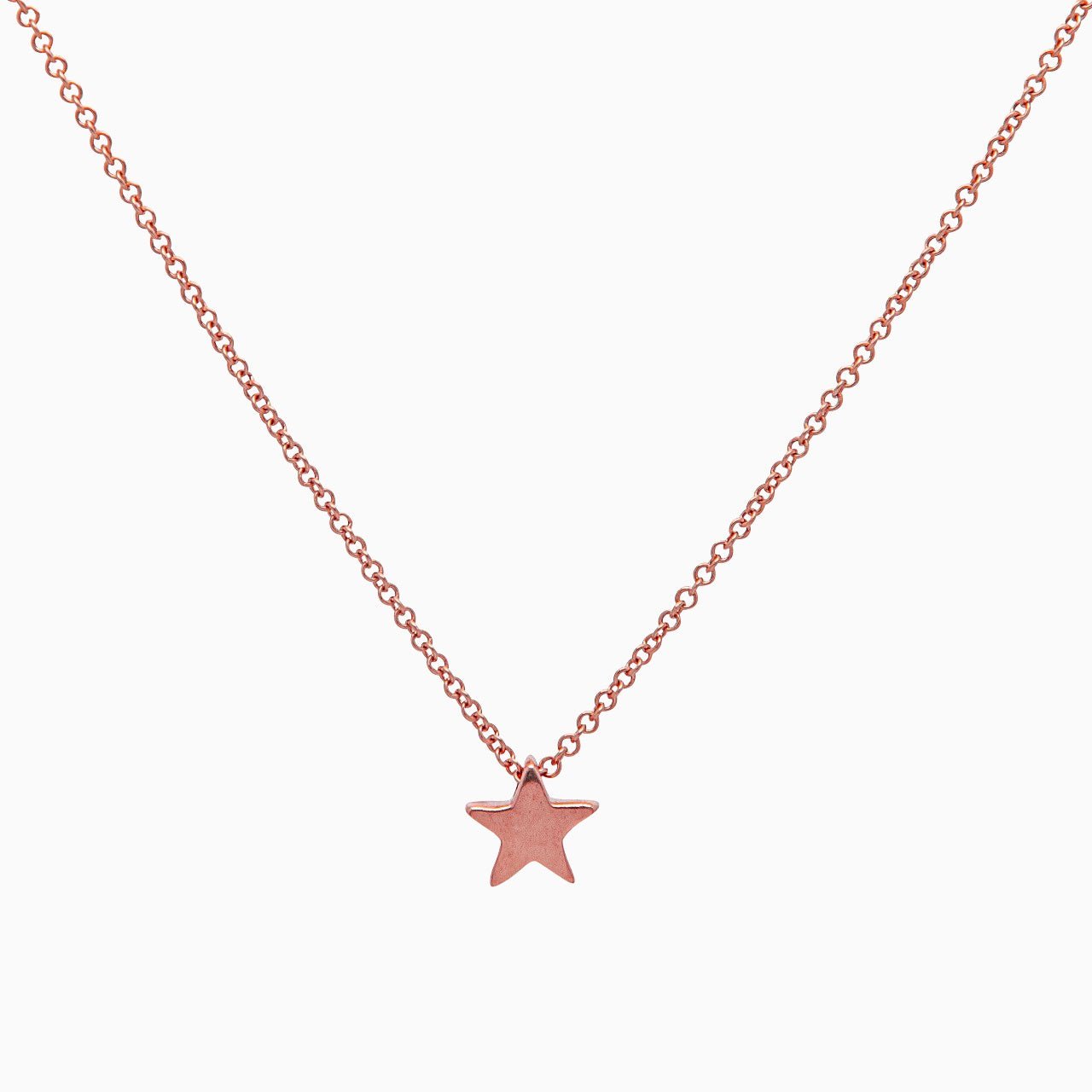 14k Gold Shining Star Pendant - Starflower Design