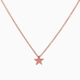 14k Gold Shining Star Pendant - Starflower Design