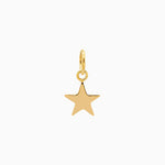 14k Gold Shining Star Pendant Charm - Starflower Design