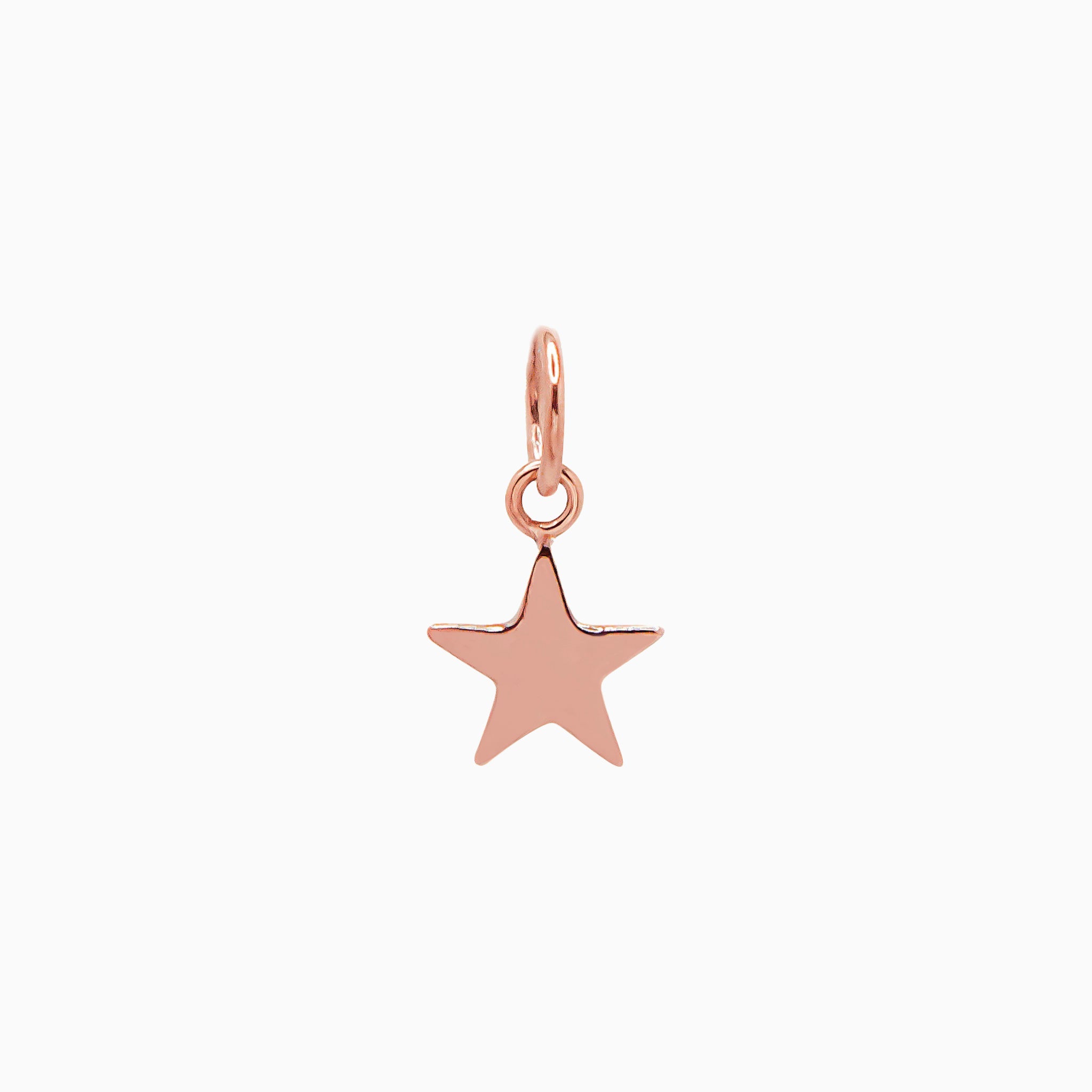 14k Gold Shining Star Pendant Charm - Starflower Design