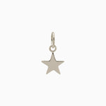 14k Gold Shining Star Pendant Charm - Starflower Design
