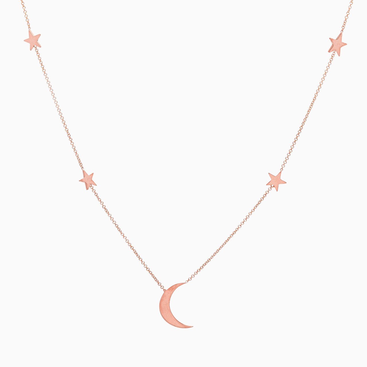 14k Gold Shoot for the Moon Station Necklace - Starflower Design