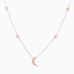 14k Gold Shoot for the Moon Station Necklace - Starflower Design