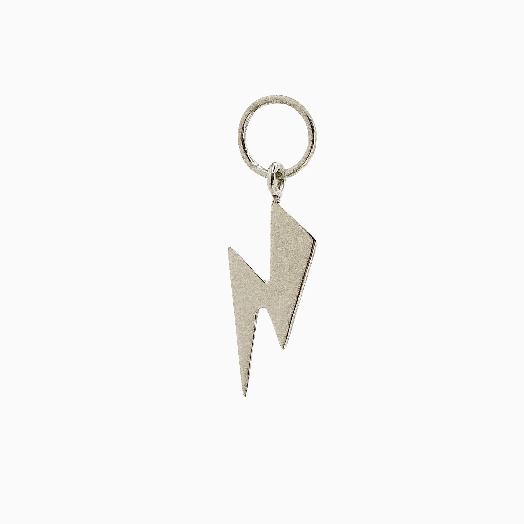 14k Gold Striking Lightning Bolt Earring Charm - Starflower Design