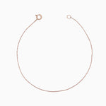 14k Gold Tiniest Tight Rope 0.75mm Rope Chain Bracelet - Starflower Design