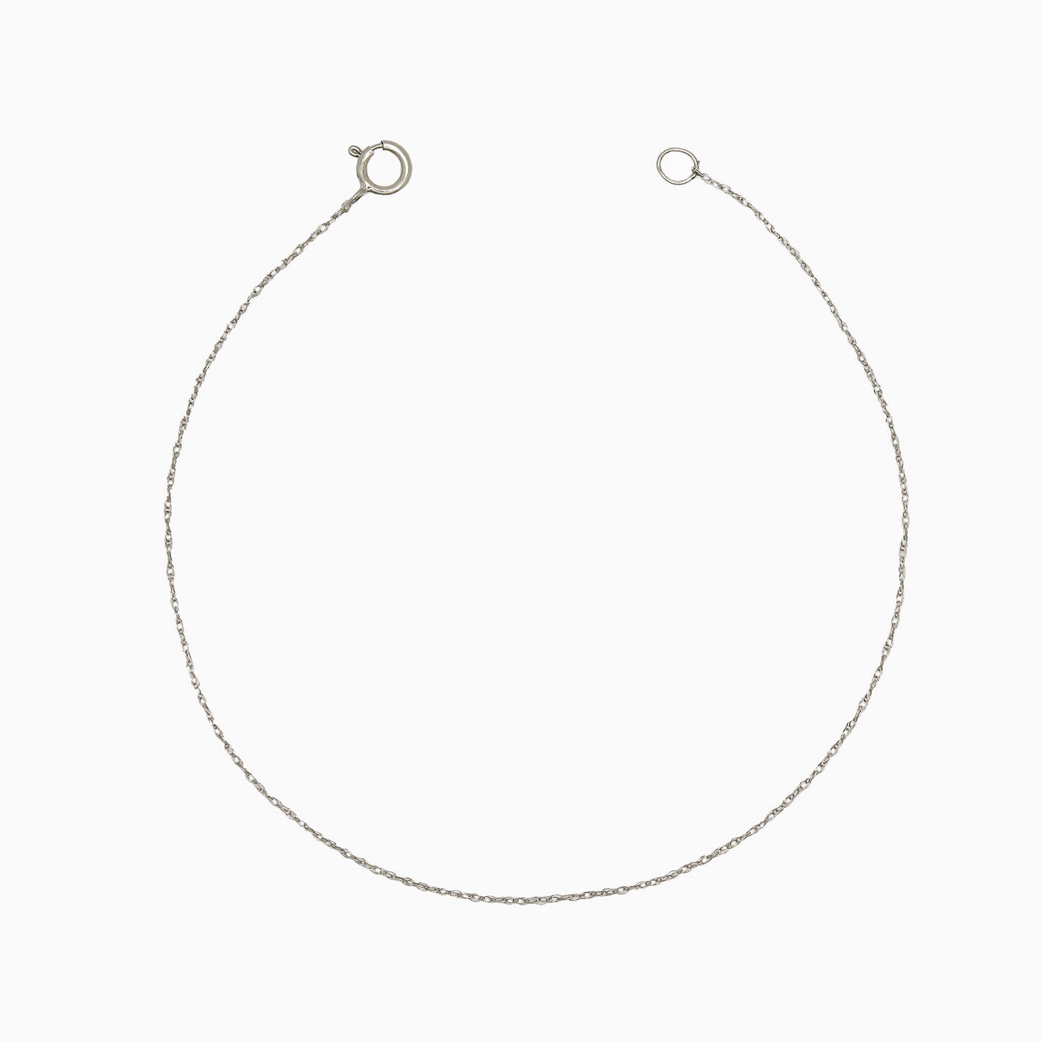 14k Gold Tiniest Tight Rope 0.75mm Rope Chain Bracelet - Starflower Design