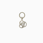 14k Gold Trinity Love Knot Diamond Earring Charm - Starflower Design