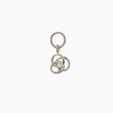 14k Gold Trinity Love Knot Diamond Earring Charm - Starflower Design