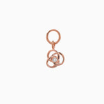 14k Gold Trinity Love Knot Diamond Earring Charm - Starflower Design