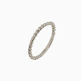 14k Gold Twist of Fate 2mm Rope Ring - Starflower Design