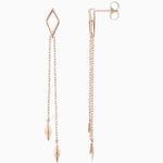 14k On Point Diamond - Shaped Dangle Geometric Chain Drop Earrings - Starflower Design