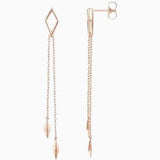 14k On Point Diamond - Shaped Dangle Geometric Chain Drop Earrings - Starflower Design