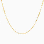 14k Retro Petite Paperclip Link Chain - Starflower Design