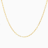 14k Retro Petite Paperclip Link Chain - Starflower Design