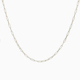 14k Retro Petite Paperclip Link Chain - Starflower Design