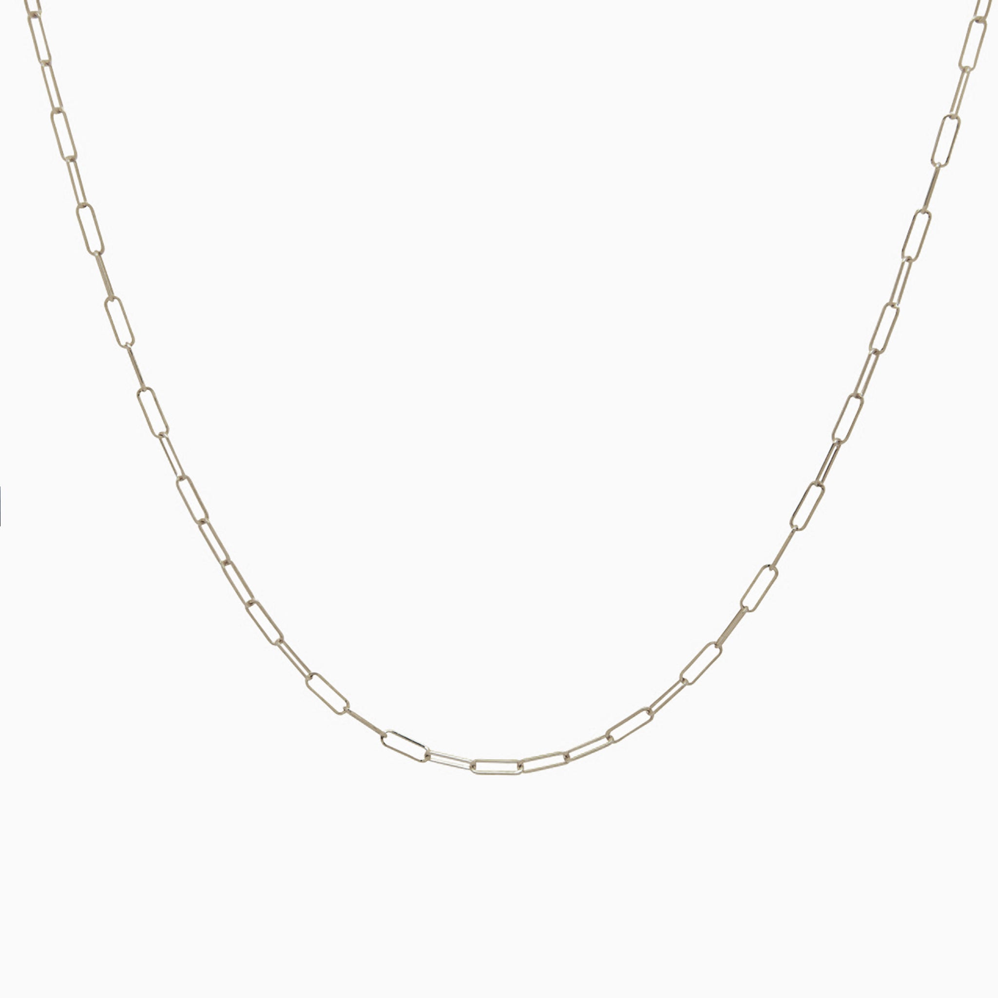 14k Retro Petite Paperclip Link Chain - Starflower Design