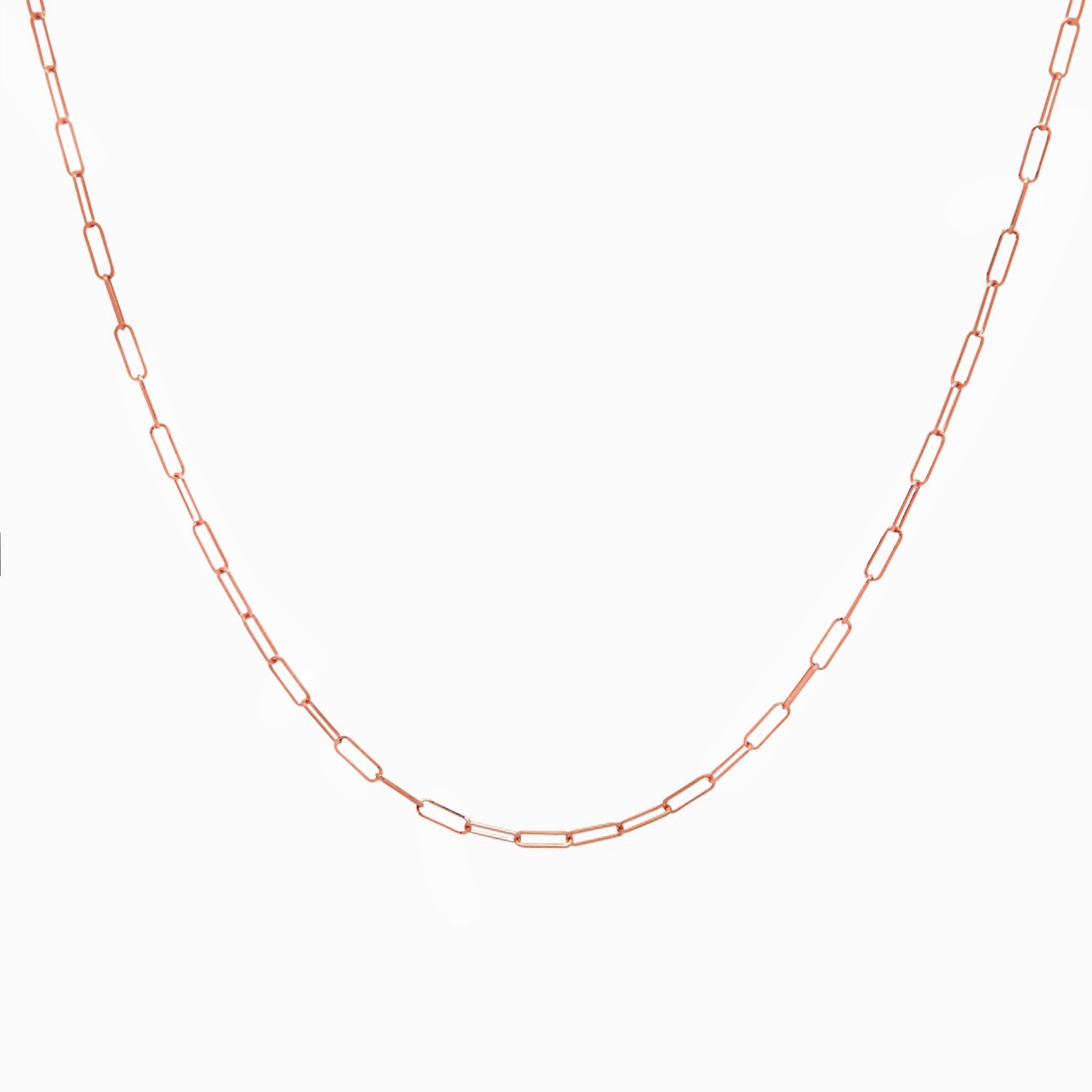 14k Retro Petite Paperclip Link Chain - Starflower Design