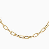 14k Rounded Retro Chunky Paperclip Link Chain - Starflower Design