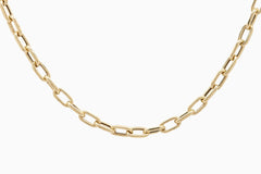 14k Rounded Retro Chunky Paperclip Link Chain - Starflower Design