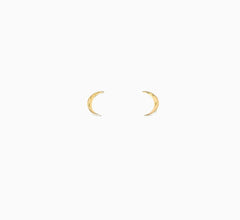 14k Shoot for the Moon Stud Earrings - Starflower Design
