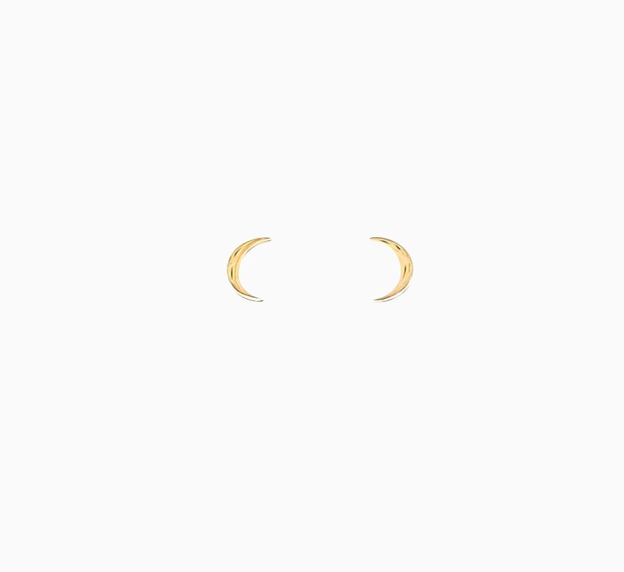 14k Shoot for the Moon Stud Earrings - Starflower Design