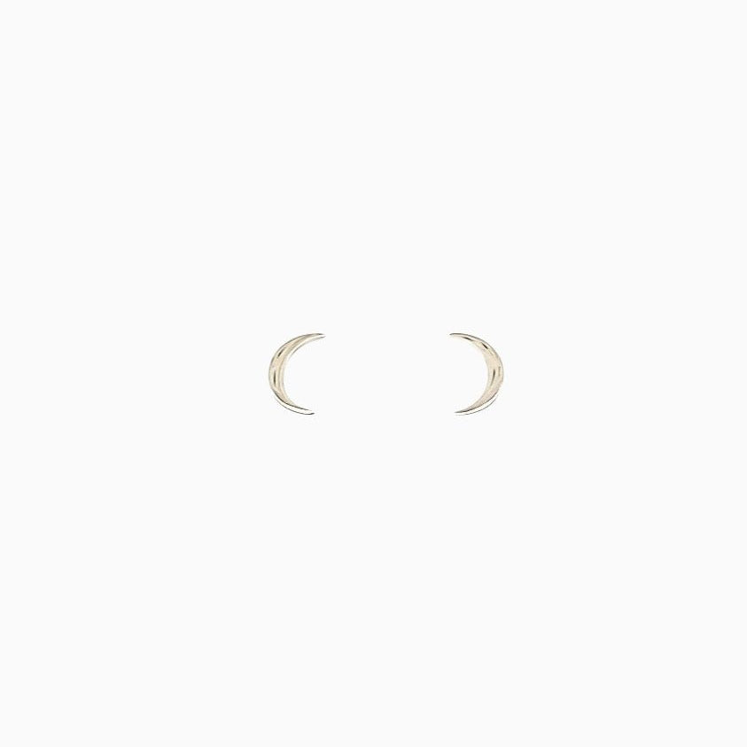 14k Shoot for the Moon Stud Earrings - Starflower Design