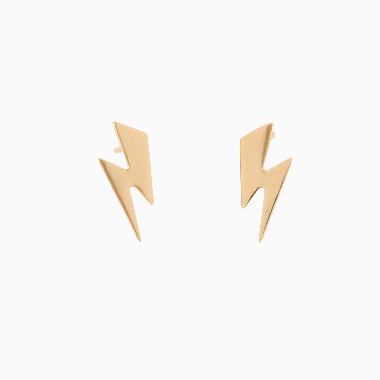 14k Striking Lightning Bolt Earrings - Starflower Design