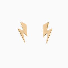 14k Striking Lightning Bolt Earrings - Starflower Design