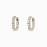 14k "They're Perfect!" Huggie Hoop Diamond Earrings - Starflower Design