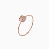 14k Gold Absolutely Effortless Rose Quartz Microstackable Ring