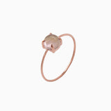 14k Gold Absolutely Effortless Rose Quartz Microstackable Ring