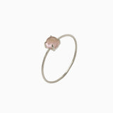 14k Gold Absolutely Effortless Rose Quartz Microstackable Ring