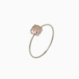 14k Gold Absolutely Effortless Rose Quartz Microstackable Ring