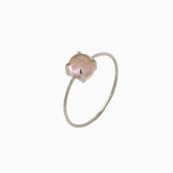 14k Gold Absolutely Effortless Rose Quartz Microstackable Ring