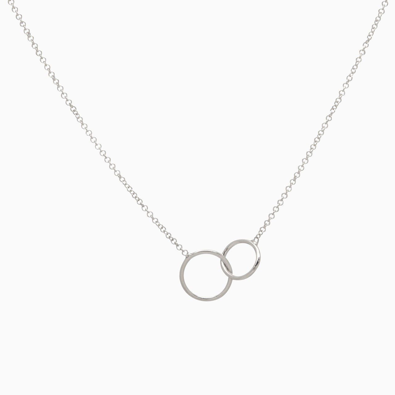14k White Gold Coveted Connections Linked Ring Necklace