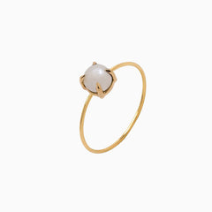 14k Yellow Gold 5mm Freshwater Pearl Microstackable Ring