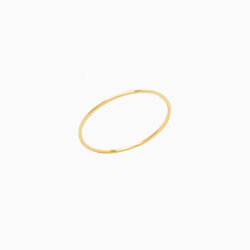 14K Yellow Gold Effortless Microstackable Ring