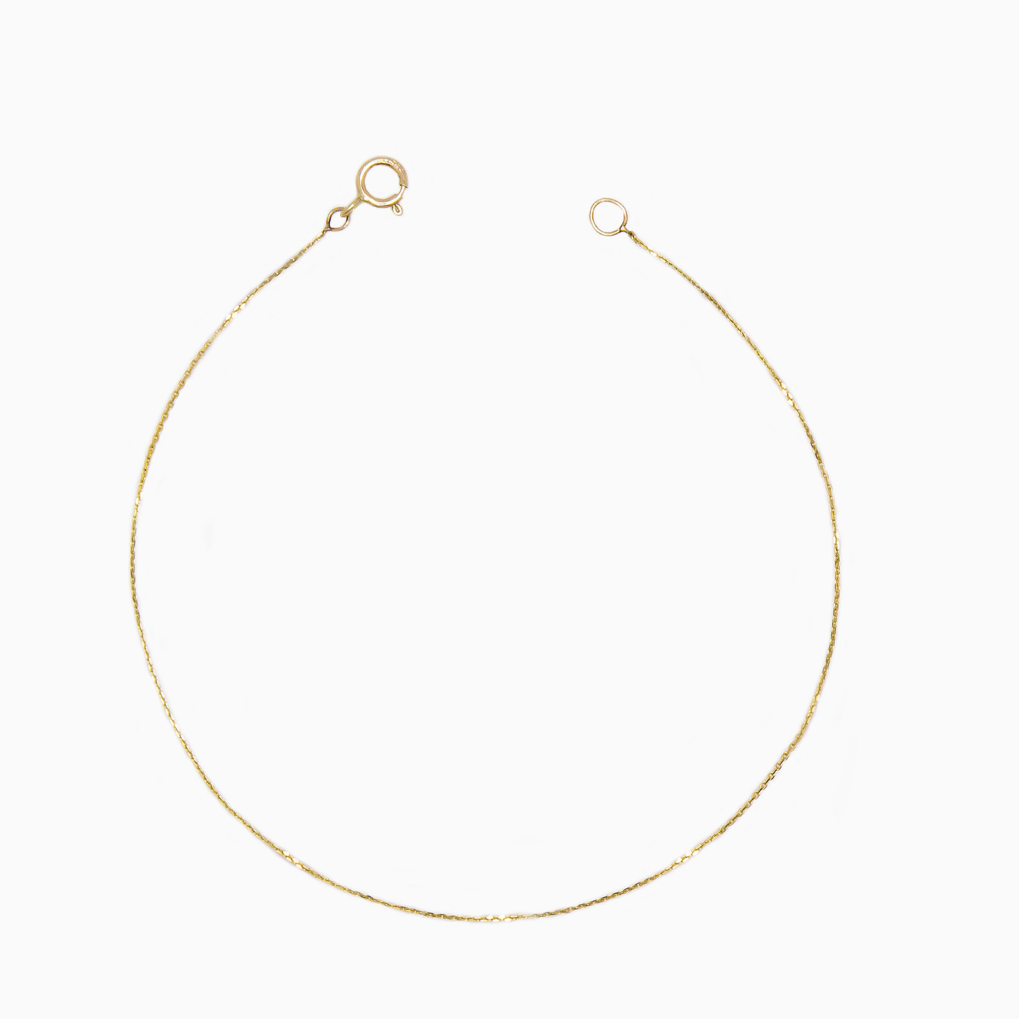 14k Yellow Gold Shimmer & Shine Diamond Cut Cable Chain Bracelet