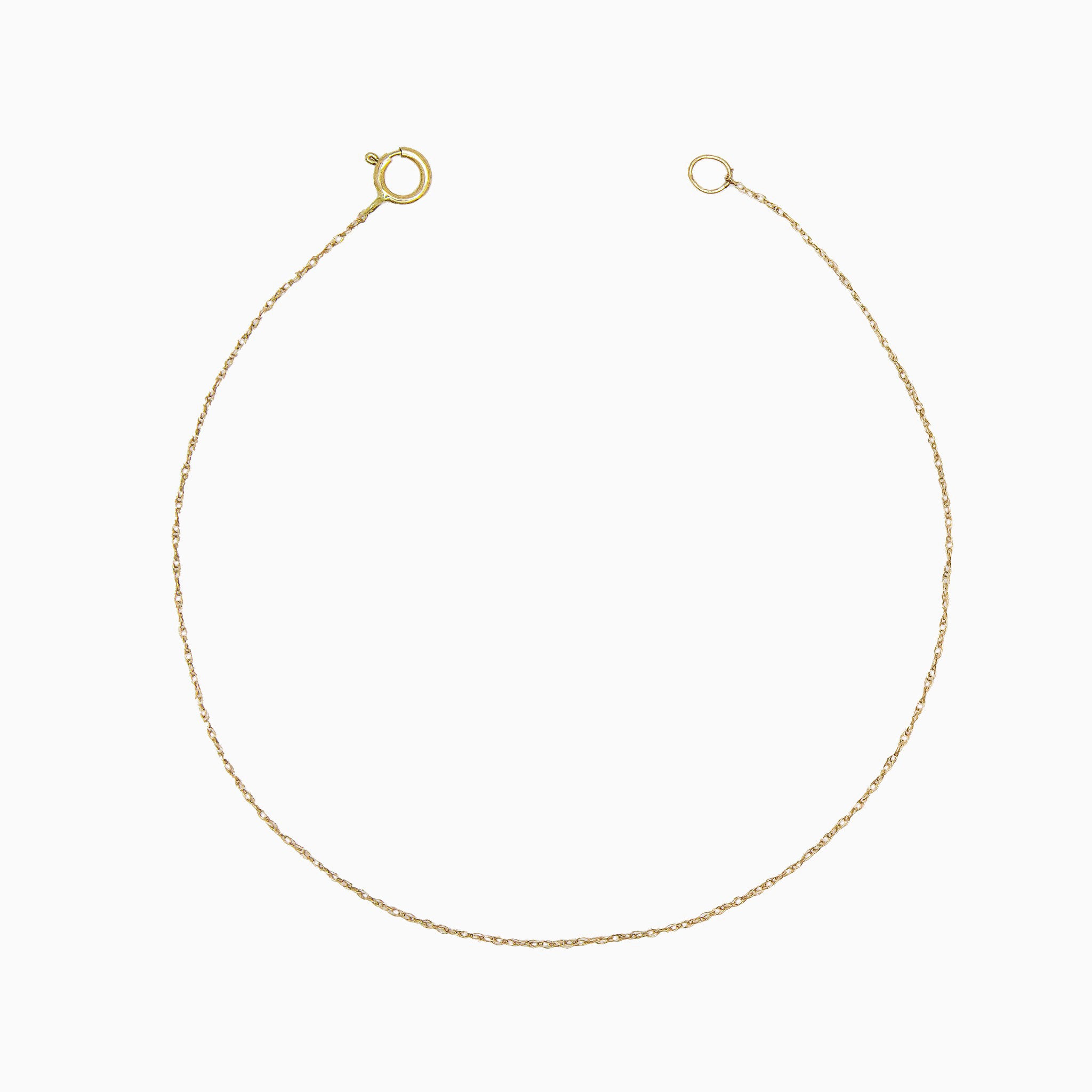 14k Yellow Gold Tiniest Tight Rope Chain Bracelet