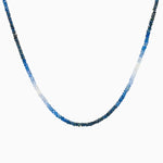 Beauty in Blue 40CT Adjustable Ombre Sapphire Choker Necklace - Starflower Design
