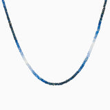 Beauty in Blue 40CT Adjustable Ombre Sapphire Choker Necklace - Starflower Design