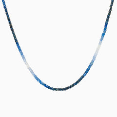 Beauty in Blue 40CT Adjustable Ombre Sapphire Choker Necklace - Starflower Design