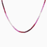 Radiant in Red 40CT Adjustable Ombre Ruby Choker Necklace - Starflower Design
