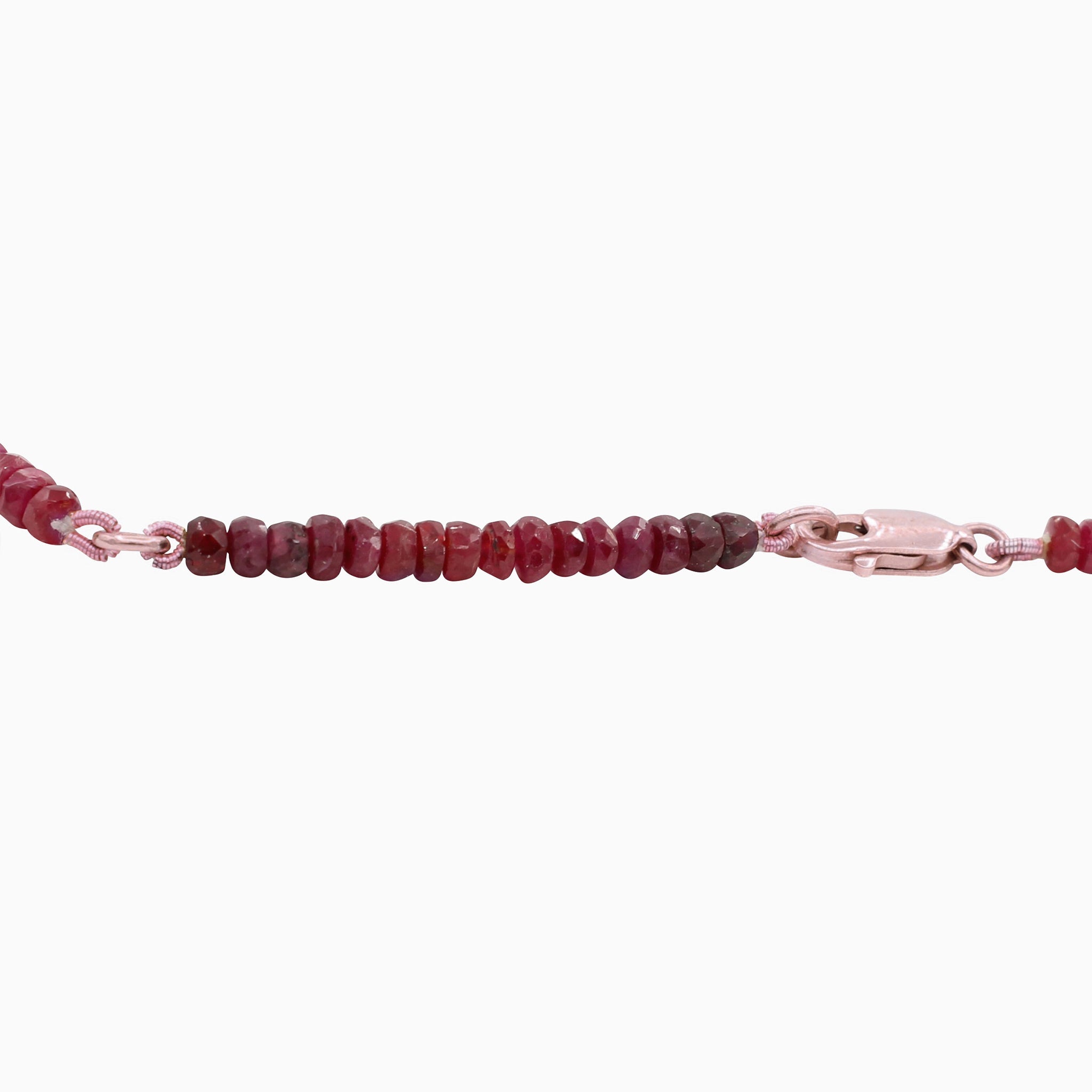 Radiant in Red 40CT Adjustable Ombre Ruby Choker Necklace - Starflower Design