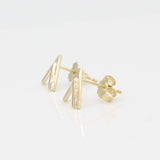 14k Double Chevron Earrings - Starflower Design