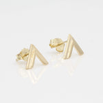 14k Double Chevron Earrings - Starflower Design