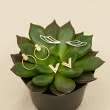 14k Double Chevron Earrings - Starflower Design