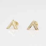 14k Double Chevron Earrings - Starflower Design