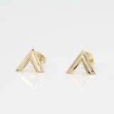 14k Double Chevron Earrings - Starflower Design