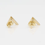 14k Double Chevron Earrings - Starflower Design